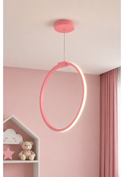 AvizeGO Raven Led Sarkıt Avize Çocuk Odası Günışığı Pembe