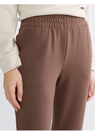 Lcw Vision Kahverengi Beli Lastikli Kadın Jogger Eşofman Altı