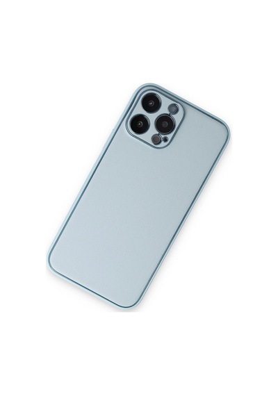 Hnrlıshp Newface Apple iPhone Uyumlu  14 Pro Kılıf Coco Deri Silikon Kapak - Sky Blue