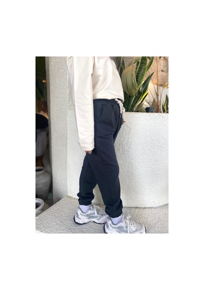 Heyadventure Erkek / Kız Çocuk Cepli Jogger Eşofman Altı Paçası Lastikli Füme Füme