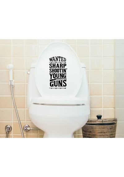 Bk Home Wanted Sharp Shooters Tasarımlı Wc Sticker-1