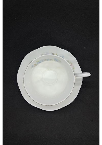 Fine Bone China Mavi Satsuma Desenli Vintage Çay Fincanı