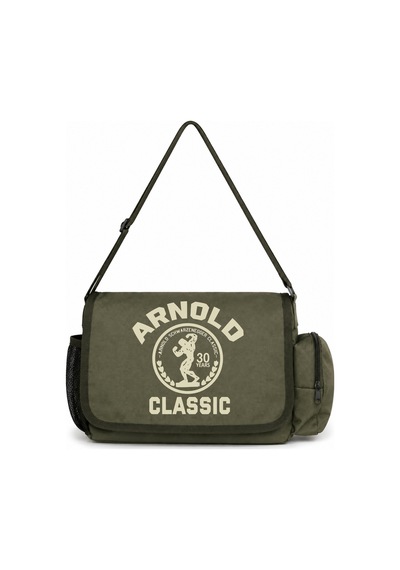 Sevbano Arnold Sporcu Fitness Bodybuilding Baskılı Unisex Okul, Spor, Ofi Haki