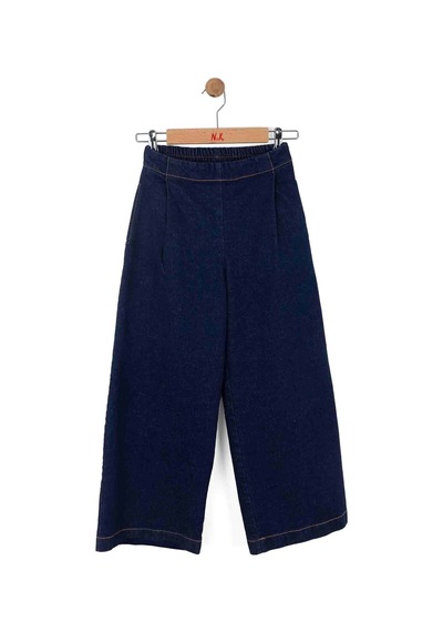 Nk Kids Kız Çocuk Pileli Pantolon Nk-51710 Koyu-mavi