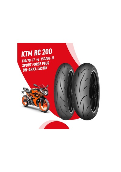 Ktm Rc 200 Mitas Sport Force + Lastik Takımı 110/70-17 + 150/60-17
