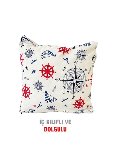 Kırlent Yastık Dolgulu Vip Yastık 2 Adet-43X43 Cm(Marin) (525115513)