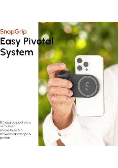 Snapgrip Pro - Kablosuz Deklanşör Düğmesi İle Mobil Pil Tutacağı - Manyetik Montaj Herhangi Bir Telefona Takılır - Qi 2 Kablosuz Şarjlı Dahili Powerbank - Masaüstü Yuvası Taş Çok Renkli Snapgrip Pro - Kablosuz Deklanşör Düğmesi İle Mobil Pil Tutacağı - Manyetik Montaj Herhangi Bir Telefona Takılır - Qi 2 Kablosuz Şarjlı Dahili Powerbank - Masaüstü Yuvası Taş Çok Renkli