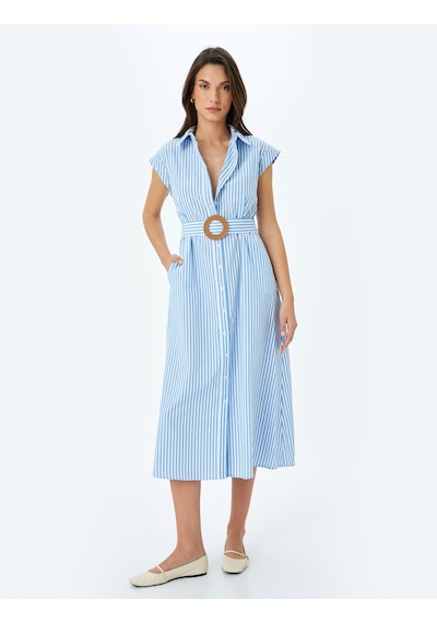 Koton Kemer Detaylı Cepli Çizgili Kolsuz Uzun Gömlek Elbise Mavi Çizgili 5sak80059uw Mavi Çizgili Çok Renkli Koton Kemer Detaylı Cepli Çizgili Kolsuz Uzun Gömlek Elbise Mavi Çizgili 5sak80059uw Mavi Çizgili Çok Renkli