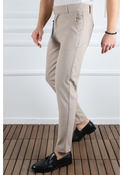 Classics Men Erkek Düz Kesim Kaliteli Esnek Likralı Bilek Boy Kumaş Pantolon-7202 Krem Classics Men Erkek Düz Kesim Kaliteli Esnek Likralı Bilek Boy Kumaş Pantolon-7202 Krem