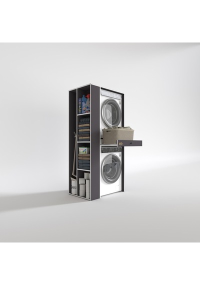 Kenzlife Çamaşır-Kurutma Makinesi Dolabı Bacce Sol Gri 187 090 60 Çekmeceli Banyo Çok Renkli Kenzlife Çamaşır-Kurutma Makinesi Dolabı Bacce Sol Gri 187 090 60 Çekmeceli Banyo Çok Renkli