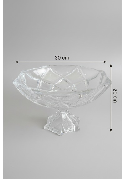 30x20 Cm Cam Ayaklı Meyvelik Modern Ve Dekoratif Masa Üstü Sunum