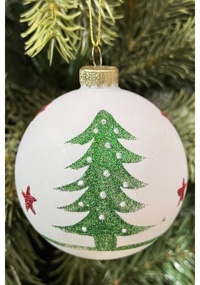 Beysüs Yılbaşı Çam Ağacı Süsü Parlak Noel Ağaç Holiday Cici Top 8cm 3lü