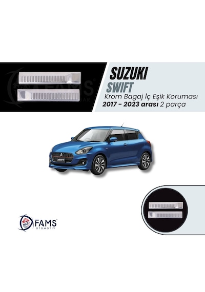 Suzuki Swift 2017-2023 Krom Bagaj İç Eşik Koruma 2 Prç. P.çelik