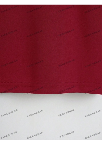 Flood Of Style Crop Ckod-232913 Ses Kaset Ve Mektup Grafik Kırpma Bordo