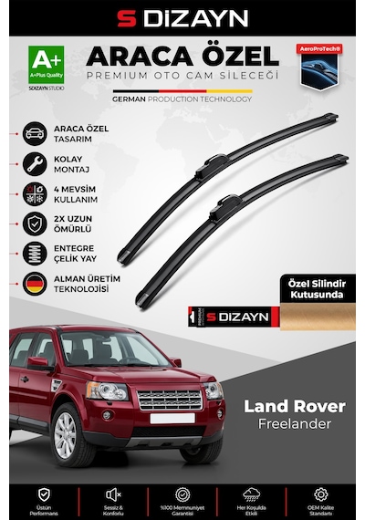 S-dizayn Land Rover Freelander Ön Cam Silecek Seti 2006-2015 Premium Araca Özel 60-48 Cm A+ Kalite