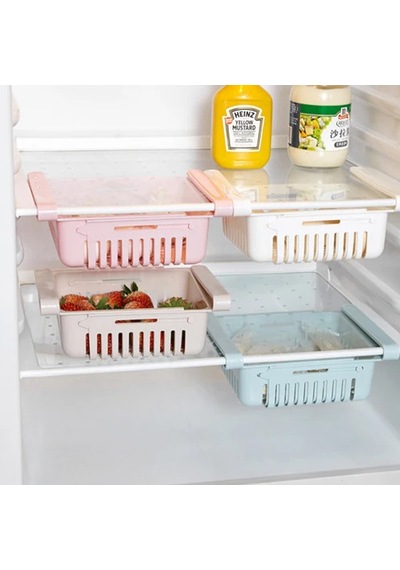 Buzdolabı İçi Geçmeli Düzenleyici Raf - Pratik Organizer Buzdolabı Çekmecesi