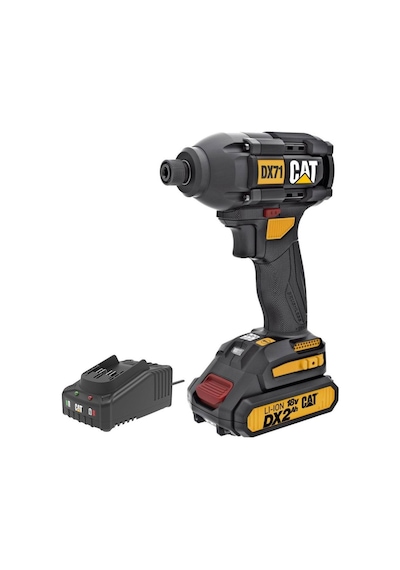 Cat DX71BC 18Volt 2.0Ah Li-ion Tek Akülü 215NM Kömürsüz Profesyonel Şarjlı Darbeli Tornavida