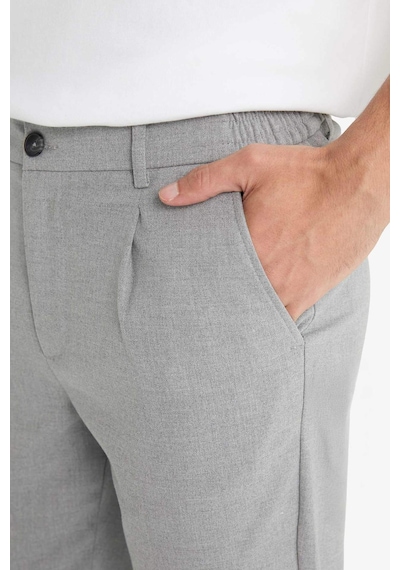 Defacto Tailored Regular Fit Kısa Paça Pantolon E9814ax25augr377 Gri