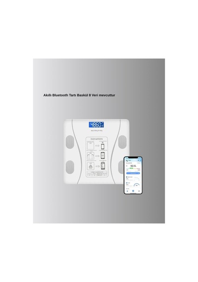 Akıllı Bluetooth Tartı 8 Farklı Ölçüm Verisi Otomatik Kişi Tanıma - Hs08372045-3450 Kırmızı