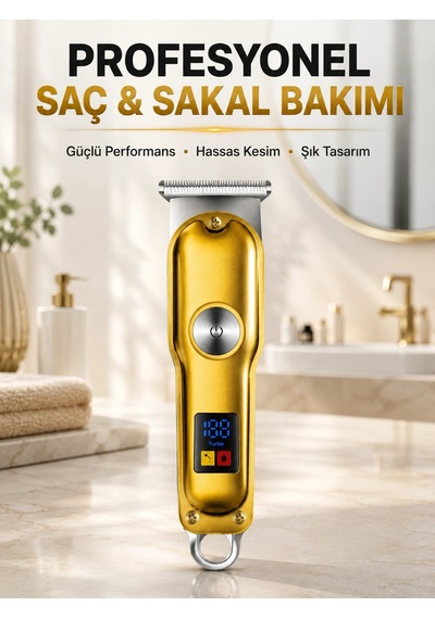 Profesyonel Tıraş Makinesi 120 Dakika Kullanım T Bıçaklı 3 Taraklı Usb Şarjlı Saç Sakal Kesme Makine 1.5 Saat
