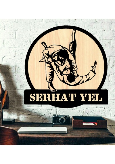 Kişiye Özel Judo Tekvando Karate Ahşap Duvar Tablo
