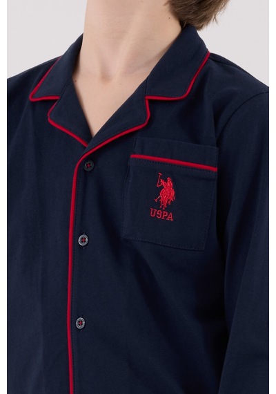 U.S. Polo Assn. Erkek Çocuk Lacivert Pijama Takımı Us2234-c-v1