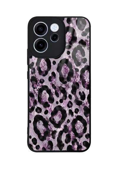 Oppo Reno 15f Soft Lilac Leopar Tasarımlı Glossy Telefon Kılıfı Soft Lila