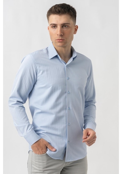 White Stone Adliswil G9501 Regular Fit Armürlü Pamuklu Gömlek Mavi-mavi Mavi White Stone Adliswil G9501 Regular Fit Armürlü Pamuklu Gömlek Mavi-mavi Mavi