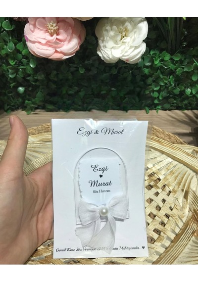 Uv Baskı Pleksi Magnet Söz, Nişan, Nikah, Düğün, Kına 10 Adet Hasır
