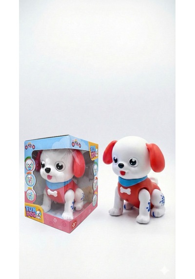 Aya-40272 Sesli- Işıklı - Hareketli Eğlenceli Köpek Kırmızı
