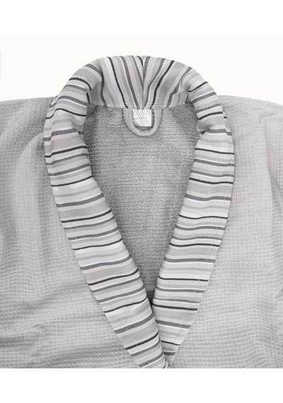 Limira 2'li Set Gri Pamuk 1 Bornoz S-m 1 Çeyiz Havlu 50x90 2232 Gri