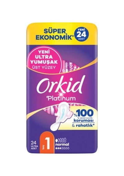Orkid Platinum Hijyenik Ped Süper Ekonomik Paket Normal Boy 1 24 Adet