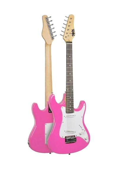 Midex Ceg-36pk 8-12 Yaş Çocuklar İçin Amfili Full 3/4 36 İnç Elektro Gitar Seti Pembe