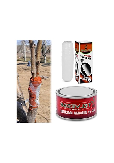 Aşı Bandı Ve Macunu - 2'li Set, Ağaç Budama İçin 000 Açık Krem