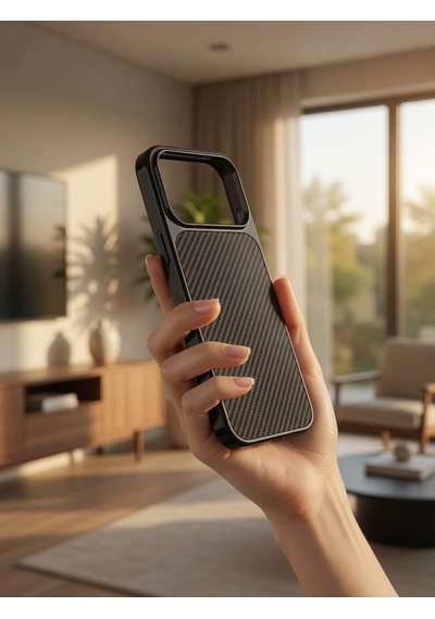 İphone 17/18 Promax Ortak Uyumlu Karbon Fiber Desenli Darbeye Dayanıklı Kılıf Çok Renkli2