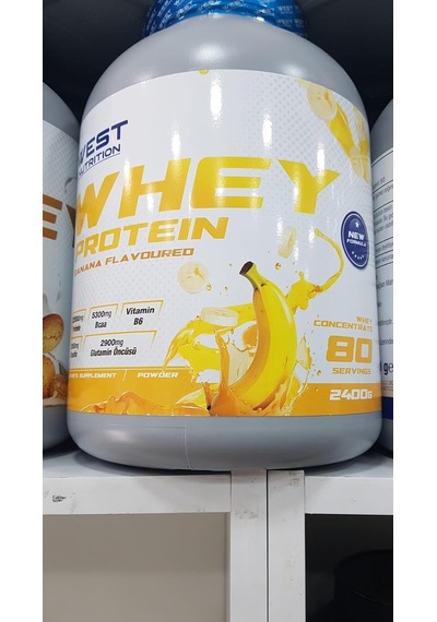 Whey Protein Tozu 2400 Gr 80 Servis Muz Aromalı