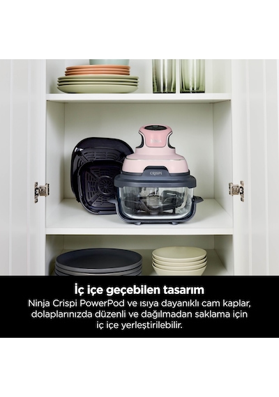 Ninja Crispi 4 in 1 1700 W Taşınabilir Cam Hazneli Pişirme Sistemi