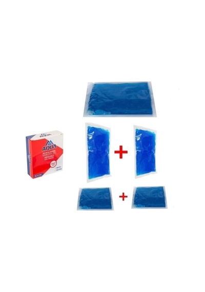 Aqua Cold Pack Sıcak Soğuk Termo Jel Kompres Seti, 27x35 Cm + 2x13x27 Cm + 2x13x13 Cm, Mavi