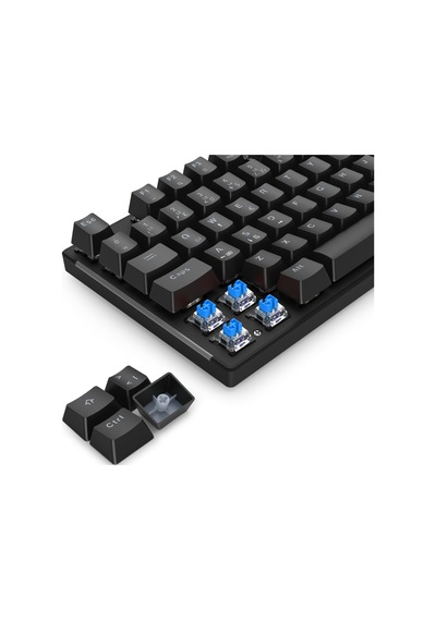 T-dagger Naxos, T-tgk310-bl, Usb Kablolu, Türkçe Q, Rainbow Backlight, Blue Mekanik Switch, 104 Tuşl