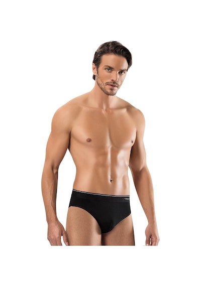 Erdem Erkek Pamuklu Külot Elastan Lastikli Slip 3'lü Paket 1340 Siyah
