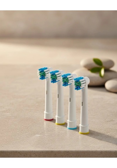 Ers Renk Halkalı Aile Tipi Diş Fırçası Yedek Başlığı 4 Lü Paket