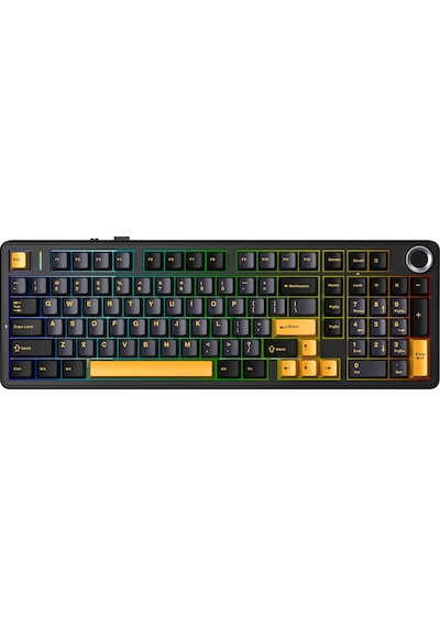 Aula F99 Pro 3 Modlu Rgb Hot Swap Mekanik Star Vector Switch Kablosuz Makrolu Klavye Siyah