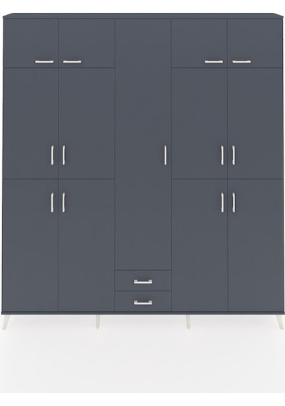 Arges Dolap 10 Raflı 2 Çekmeceli 4 Askılı 220x30x243 Antrasit-antrasit/antrasit Antrasıt/antrasıt Arges Dolap 10 Raflı 2 Çekmeceli 4 Askılı 220x30x243 Antrasit-antrasit/antrasit Antrasıt/antrasıt