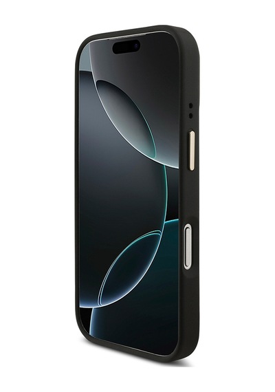 Apple Uyumlu iPhone 17 Pro Guess Lisanslı 4g Ve Yazı Logolu Kılıf&ekran&lens Koruyucu 3in1 Aksesuar Seti Siyah Siyah