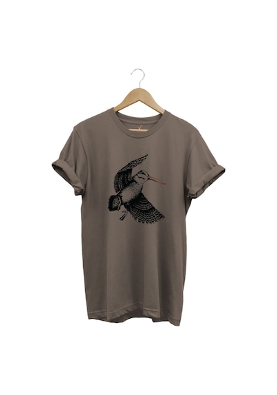 Widi Avcılık Çulluk Baskılı Kahverengi T-shirt Kahverengi