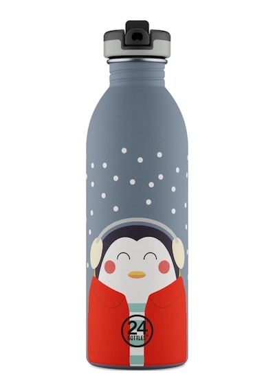 Kids Bottle Happy Penguin Paslanmaz Çelik Çocuk Su Matarası 500 Ml Renkli