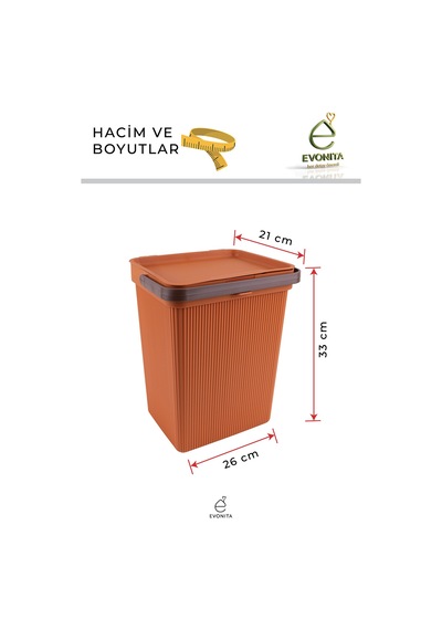 Kapaklı Çok Amaçlı Sepet 10 Litre Düzenleyici Saklama Kutusu Mutfak Banyo Oyuncak Organizer Renkli
