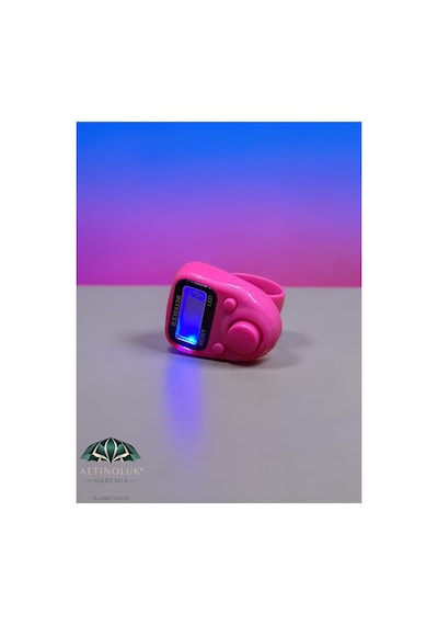 Yeni Nesil Mini Yüzük Model Led Li Zikirmatik Dijital Zikir Sayacı Pembe Çok Renkli
