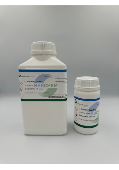 O-toluidin Çözeltisi Serbest Klor Kiti Sıvısı 100 Ml
