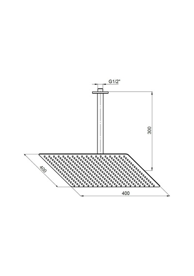 Gpd Ankastre Duş Başlığı Kare Slim Metal 40X40 Cm Ads23 Diğer